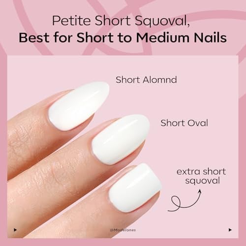 Plum Purple Press on Nails Short Almond 32Pcs 16 Sizes Fake Nails