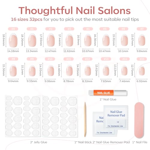 French Tip Press On Nails