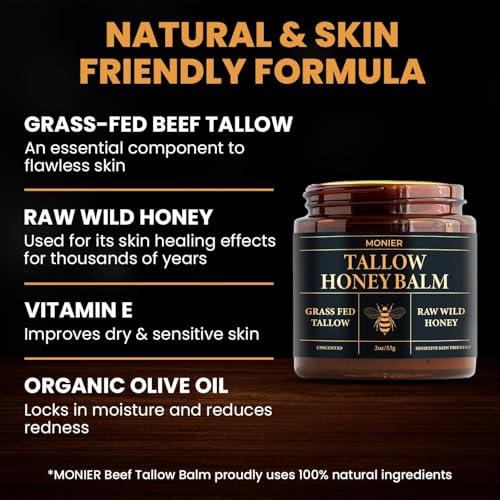 Beef Tallow and Honey Balm for Skin and Face