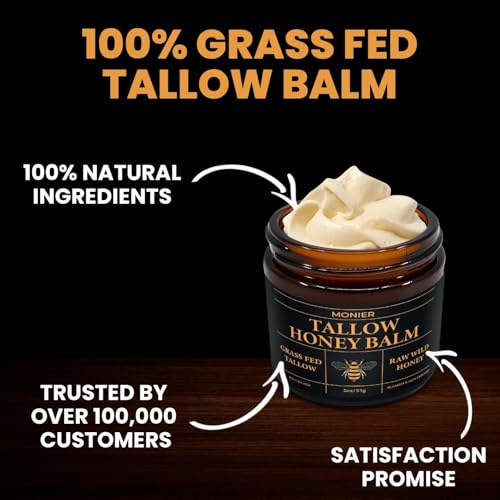 Beef Tallow and Honey Balm for Skin and Face