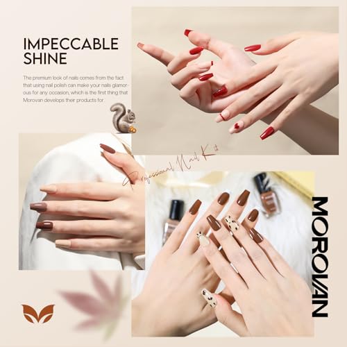 brown nail polish set chocolate nude