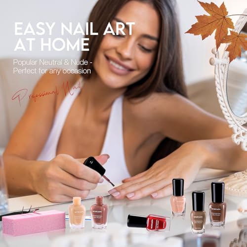brown nail polish set chocolate nude