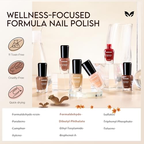 brown nail polish set chocolate nude