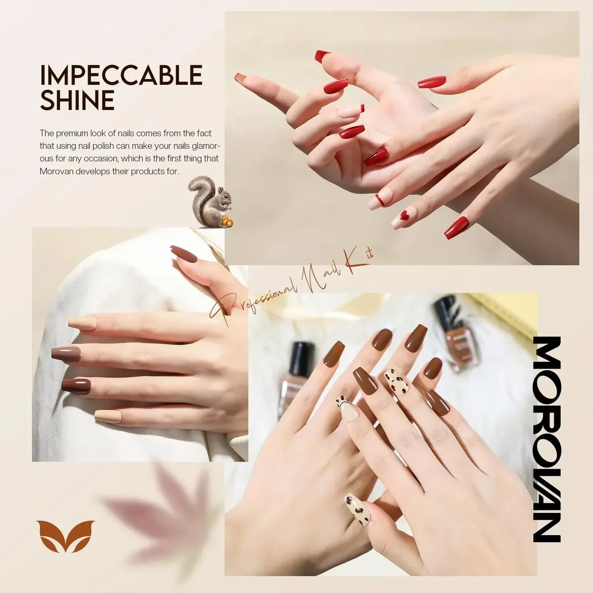 Brown Nail Polish Set