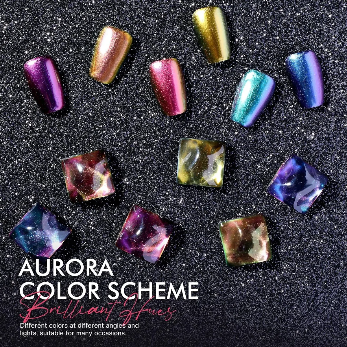 Holographic Metallic Polish Set