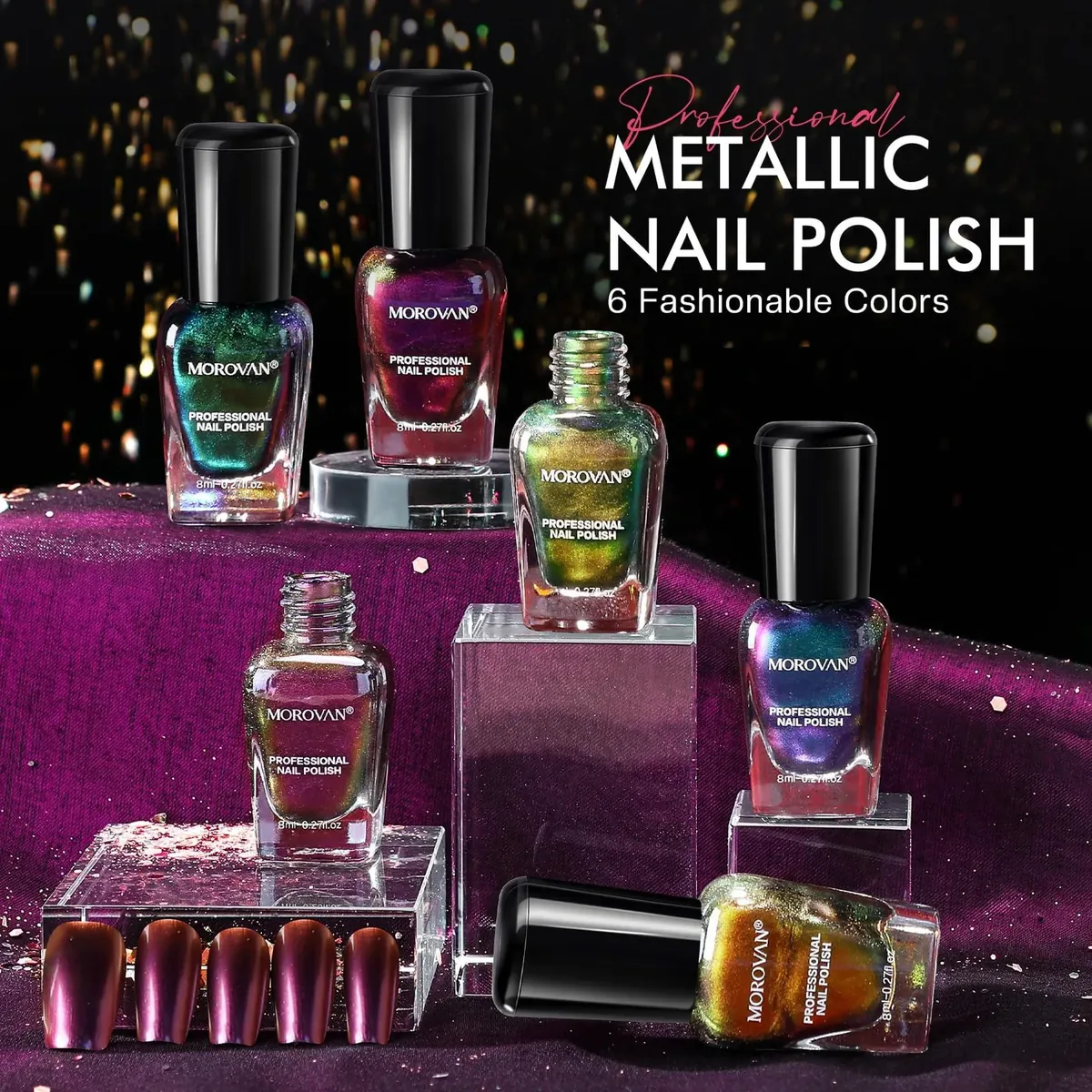 Holographic Metallic Polish Set
