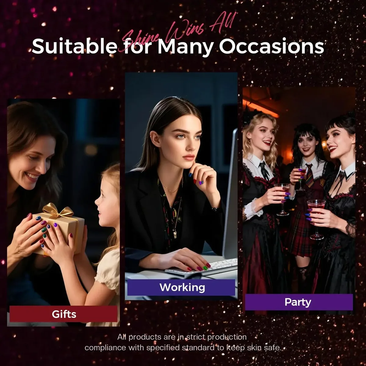 Holographic Metallic Polish Set