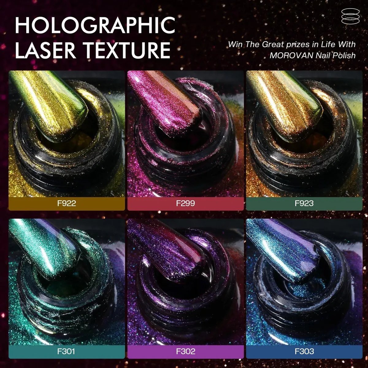 Holographic Metallic Polish Set