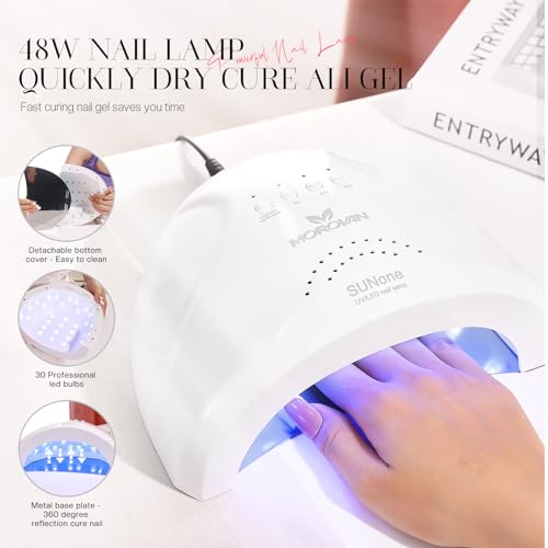 Poly Gel Nail Kit Starter Kit with UV Lamp 48W