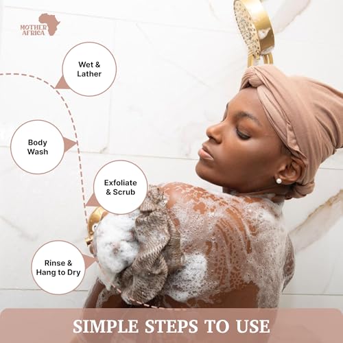 African Net Sponge with Knots 2 Pack