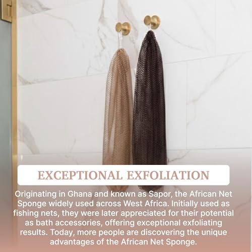 African Net Sponge with Knots 2 Pack
