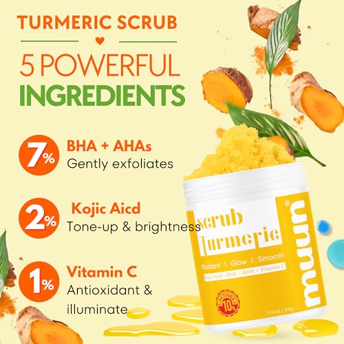 Turmeric Body Scrub Kojic Acid AHA/BHA