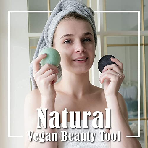 Natural Konjac Facial Sponges Sage and Graphite