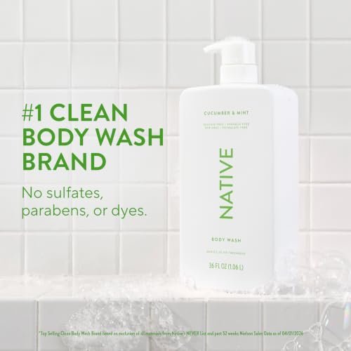 Body Wash, Cucumber and Mint, 36 oz