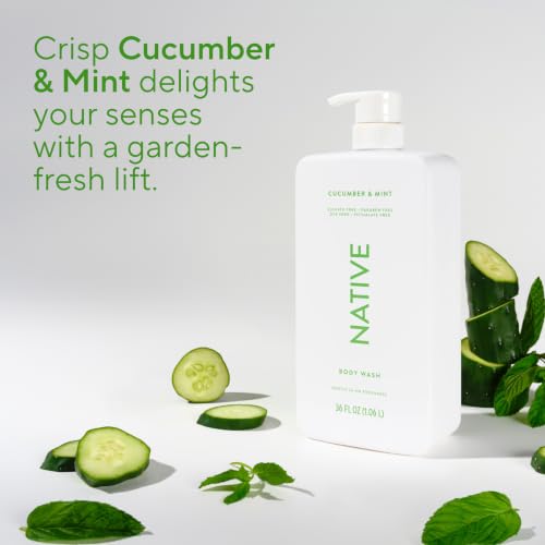 Body Wash, Cucumber and Mint, 36 oz