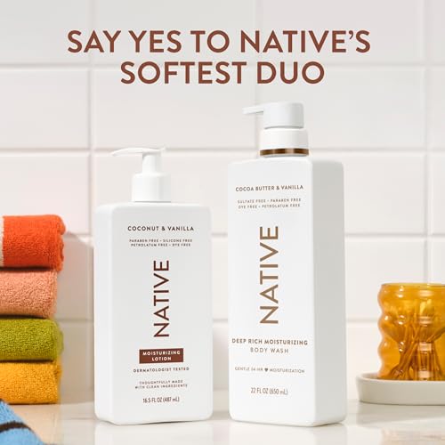Moisturizing Body Wash, Clean & Gentle 24-Hour Hydration with Shea Butter, for Sensitive and Dry Skin, for Women & Men, Sulfate-free, Paraben-free, Cocoa Butter & Vanilla, 2