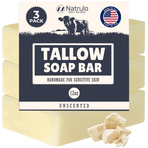 Beef Tallow Soap Bar – Grass Fed Tallow Soap, Bar Soap for Dry, Itchy Skin