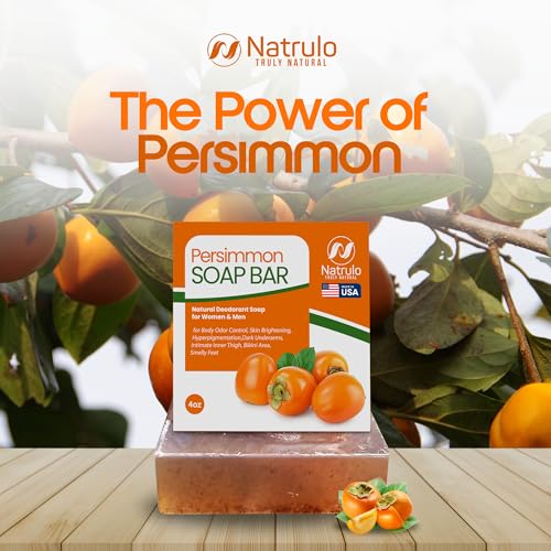 Persimmon Soap Bar for Body Odor Control – Purifying Deodorizing Body Wash with Japanese P