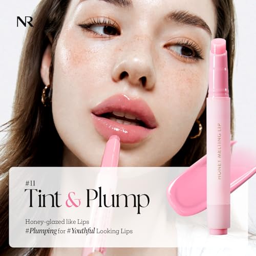HONEY MELTING LIP PLUMPING (11 PINK) | SOFT LIP STICK Tint & Plump Hydrating Gloss, Moisturizing balms, Volumizing formula & Sheer tint, Glowy Finish, korean make u