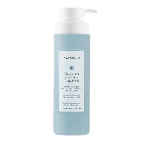 The Calmer Ceramide Body Wash, Frangrance-Free, Cleansing & Moisturizing for Dry, Sensitive Skin, Dermatologist-Tested, Paraben & Cruelty-Free, 16.9 oz