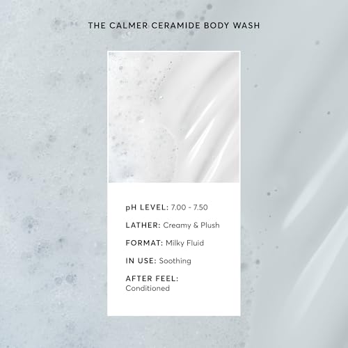 The Calmer Ceramide Body Wash, Frangrance-Free, Cleansing & Moisturizing for Dry, Sensitive Skin, Dermatologist-Tested, Paraben & Cruelty-Free, 16.9 oz
