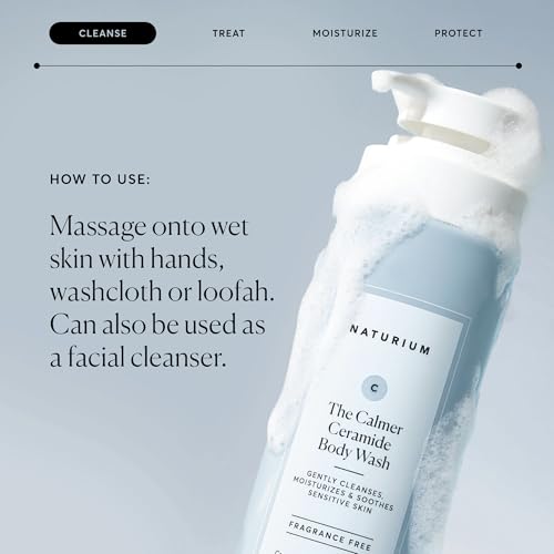 The Calmer Ceramide Body Wash, Frangrance-Free, Cleansing & Moisturizing for Dry, Sensitive Skin, Dermatologist-Tested, Paraben & Cruelty-Free, 16.9 oz