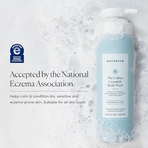 The Calmer Ceramide Body Wash, Frangrance-Free, Cleansing & Moisturizing for Dry, Sensitive Skin, Dermatologist-Tested, Paraben & Cruelty-Free, 16.9 oz