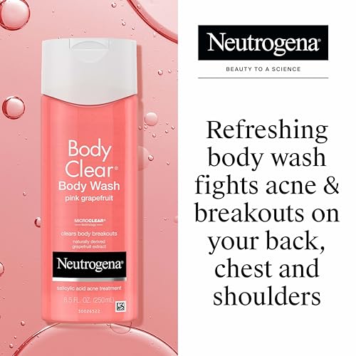 Body Clear Pink Grapefruit Acne Body Wash, 3 x 8.5 fl oz