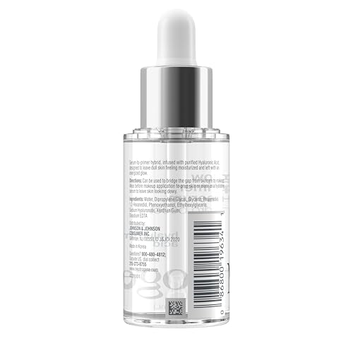 Hydro Boost Glow Booster Primer & Serum, Hydrating & Moisturizing Face Serum-to-Primer Hybrid, Infused with Purified Hyaluronic Acid & Designed to Instantly Hydrate, 1.0