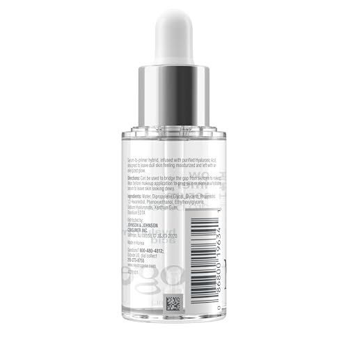 Hydro Boost Glow Booster Primer & Serum, Hydrating & Moisturizing Face Serum-to-Primer Hybrid, Infused with Purified Hyaluronic Acid & Designed to Instantly Hydrate, 1.0