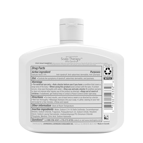 Scalp Therapy Anti-Dandruff Shampoo for Itchy Scalp, 2.5% salicylic acid