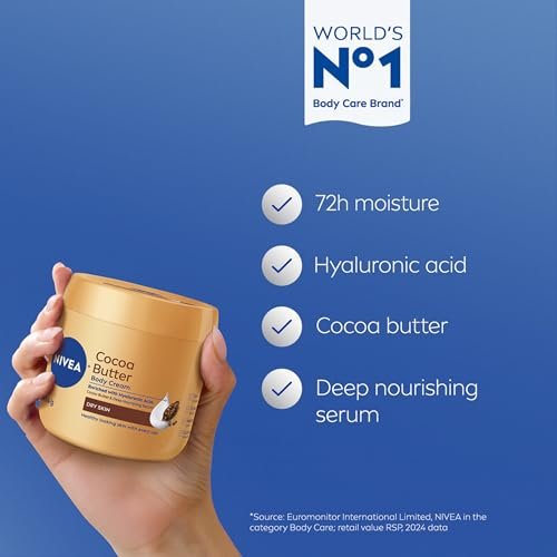Cocoa Butter Body Cream for Dry Skin, 16 OZ