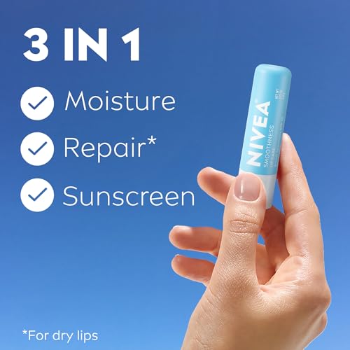 Smoothness Lip Care, Sunscreen Lip Balm with SPF 15, 4 x 0.17 OZ