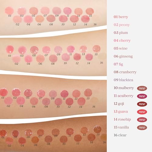 Korean Lip Oil - Applepeony - Plumping & Hydrating Tinted Lip Gloss