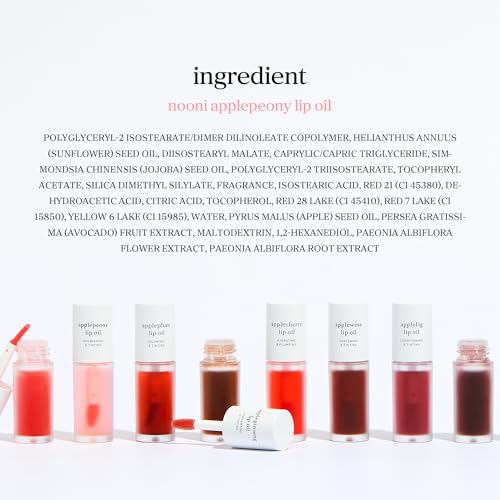 Korean Lip Oil - Applepeony - Plumping & Hydrating Tinted Lip Gloss