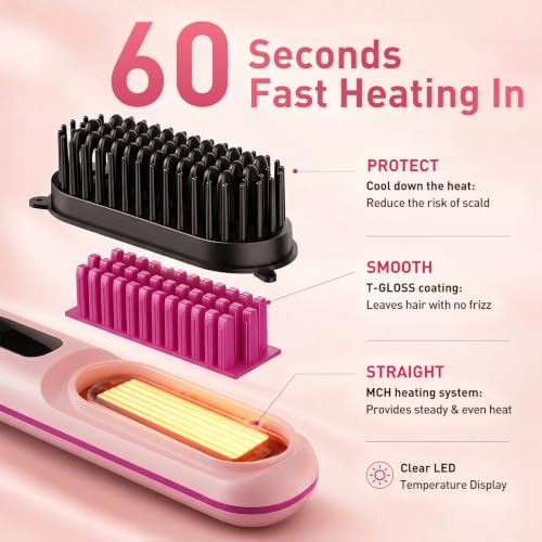 Cordless Straightening Brush Go Brush Pro MCH