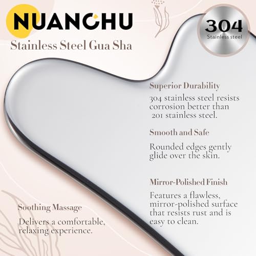 304 Stainless Steel Heart Gua Sha