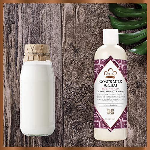 Body Wash Goats Milk and Chai Soothing & Hydrating Body Cleanser Made with Fair Trade Shea
