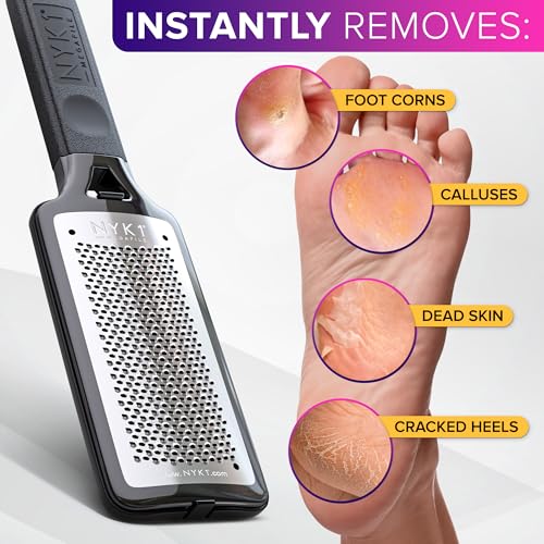 RUSTPROOF Foot File Callus Remover for Feet with Catcher | XL Size