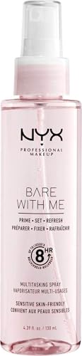 Bare With Me Multitasking Face Primer & Makeup Setting Spray, Hydrating Face Mist for up to 8HR Wear, Long-Lasting, Vegan Formula