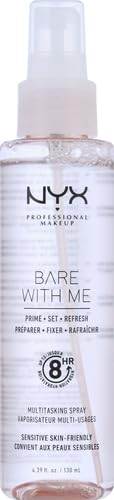 Bare With Me Multitasking Face Primer & Makeup Setting Spray, Hydrating Face Mist for up to 8HR Wear, Long-Lasting, Vegan Formula