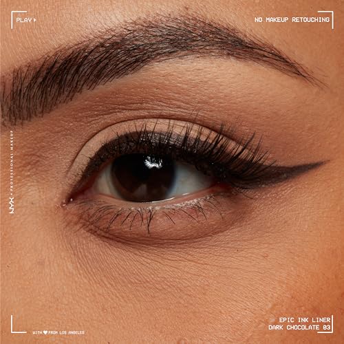 Epic Ink Liner, Waterproof Liquid Eyeliner with Vegan Formula - Dark Chocolate (Dark Brown Matte)