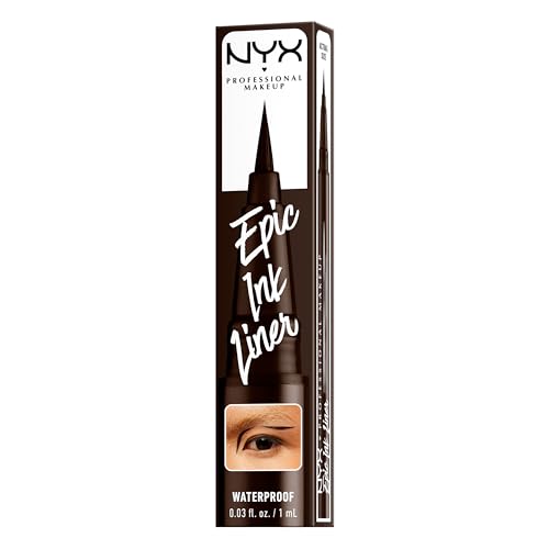 Epic Ink Liner, Waterproof Liquid Eyeliner with Vegan Formula - Dark Chocolate (Dark Brown Matte)