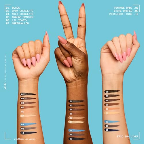 Epic Ink Liner, Waterproof Liquid Eyeliner - Black, Vegan Formula