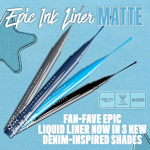 Epic Ink Liner, Waterproof Liquid Eyeliner - Black, Vegan Formula