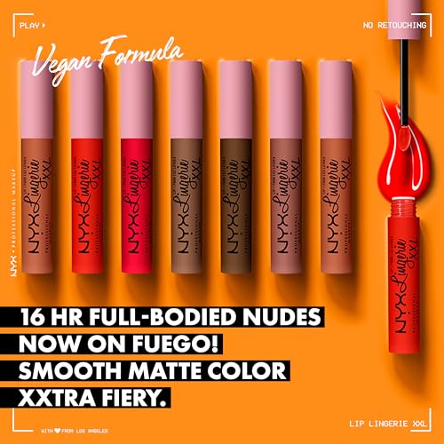 Lip Lingerie XXL Matte Liquid Lipstick - Gettin Caliente (Bright Red Orange)