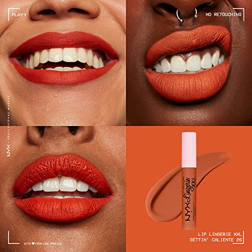 Lip Lingerie XXL Matte Liquid Lipstick - Gettin Caliente (Bright Red Orange)