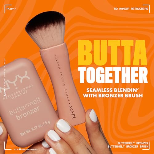 Matte Buttermelt Bronzer, Longwear Face Makeup with Up to 12 Hours of Wear, Vegan Formula - All Butta'D Up (Light Medium Neutral)