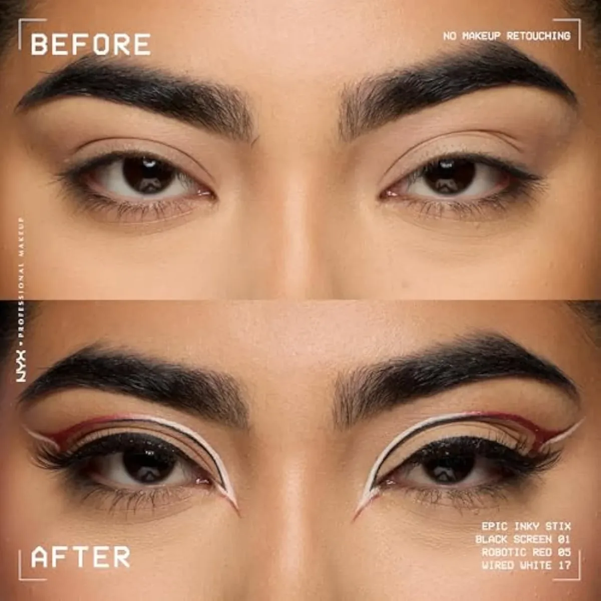 Epic Inky Stix Eyeliner, Mechanical Cream Gel Eyeliner, Waterproof Formula With Up To 24HR Wear - 01 Black Screen (Matte Black)