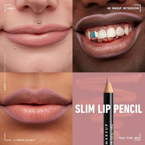 Slim Lip Pencil, Long-Lasting Creamy Lip Liner - Pale Pink